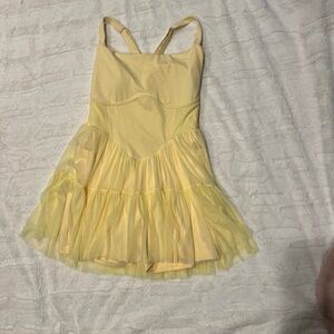 POPFLEX Corset Pirouette Dress - Blue Mist and buttercream yellow options